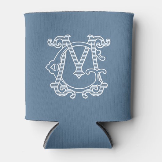 EDITABLE FARBEN GM Monogram MG Monogramm Gemütlich Dosenkühler (Vorderseite)