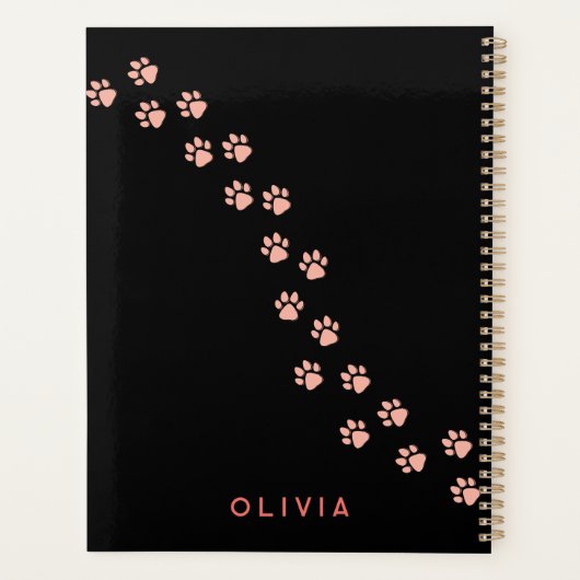 EDITABLE FARBEN Kaffee, Kuscheln und Kanine Liebe Planer (Rückseite)