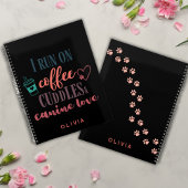 EDITABLE FARBEN Kaffee, Kuscheln und Kanine Liebe Planer