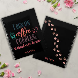 EDITABLE FARBEN Kaffee, Kuscheln und Kanine Liebe Planer