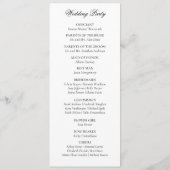 EDITABLE FARBEN M Monogram Wedding Program Programm (Rückseite)