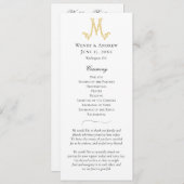 EDITABLE FARBEN M Monogram Wedding Program Programm (Vorne/Hinten)
