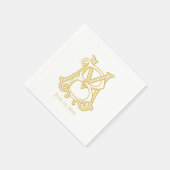 EDITABLE FARBEN MB Monogram BM Monogram Napkins Serviette (Ecke)