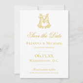 EDITABLE FARBEN MB Monogramm BM Monogramm Save The Date (Vorderseite)