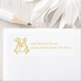 EDITABLE FARBEN ME Monogram EM Monogram Label