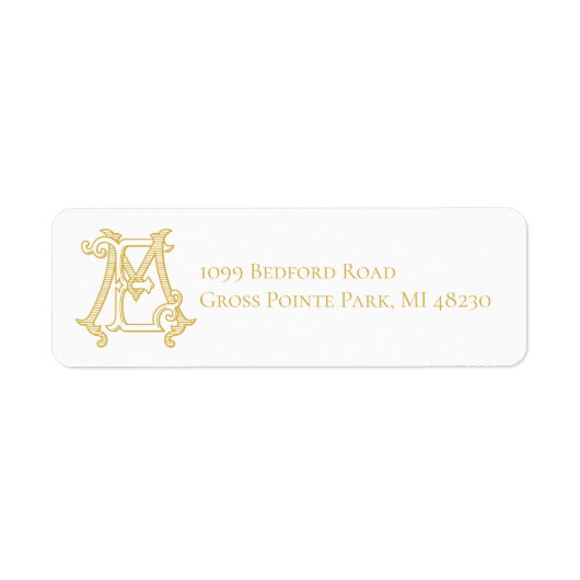 EDITABLE FARBEN ME Monogram EM Monogram Label (Vorne)