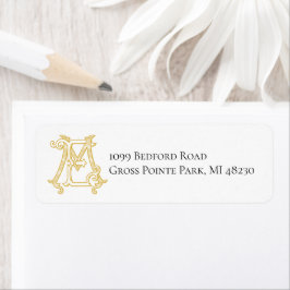 EDITABLE FARBEN ME Monogram EM Monogram Label