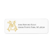EDITABLE FARBEN ME Monogram EM Monogram Label (Vorne)