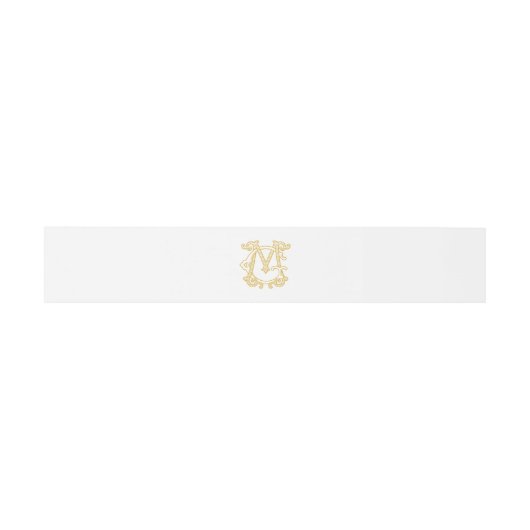 EDITABLE FARBEN MG Monogramm GM Monogramm Bauchban Einladungsbanderole (Flach)