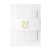 EDITABLE FARBEN MG Monogramm GM Monogramm Bauchban Einladungsbanderole (Vorderseite Beispiel)