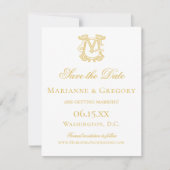 EDITABLE FARBEN MG Monogramm GM Monogramm Einladun Save The Date (Vorderseite)