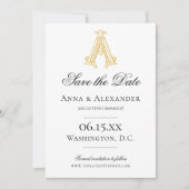 EDITABLE FARBEN OM Monogramm OM Save the Date Wapp (Vorderseite)