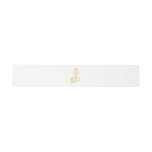 EDITABLE FARBEN SJ Monogram JS Monogram Bauchband Einladungsbanderole (Flach)