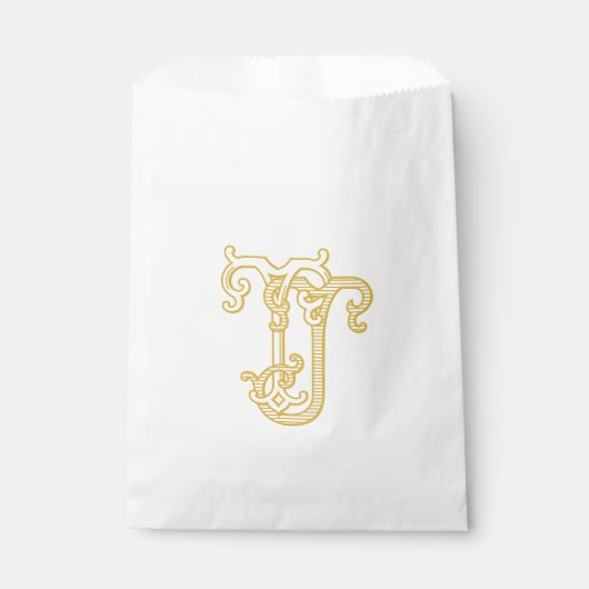 EDITABLE FARBEN TJ Monogram JT Logo Geschenktasche Geschenktütchen (Vorderseite)