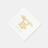 EDITABLE FARBEN WE Monogram EW Monogram Napkins Serviette (Ecke)