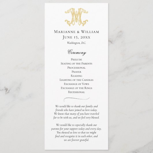 EDITABLE FARBEN WM Monogram MW Monogram Program Programm (Vorderseite)