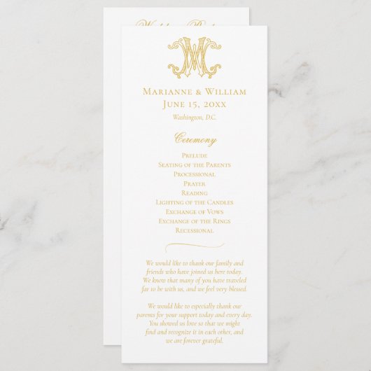 EDITABLE FARBEN WM Monogram MW Monogram Program Programm (Vorne/Hinten)