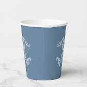 EDITABLE FARBEN WM Monogramm MW Monogramm Cups Pappbecher (Rechts)