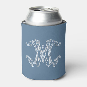 EDITABLE FARBEN WM Monogramm MW Monogramm Gemütlic Dosenkühler