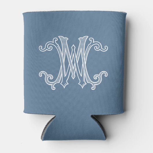 EDITABLE FARBEN WM Monogramm MW Monogramm Gemütlic Dosenkühler (Vorderseite)