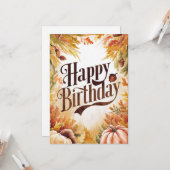 Editable farbenfrohe Wünsche Herbstfall glücklich Karte (Vorderseite/Rückseite Beispiel)