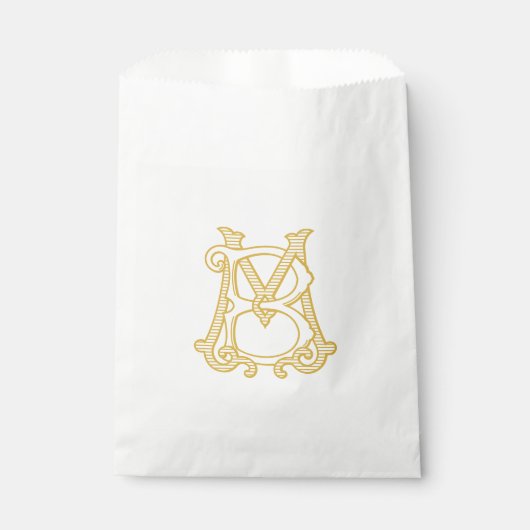EDITABLE FARBMB Monogram BM Logo Fevor Bag Geschenktütchen (Vorderseite)