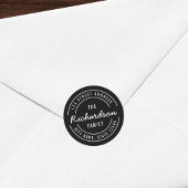 EDITABLE Farbmoderne letzter Runder Aufkleber