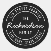 EDITABLE Farbmoderne letzter Runder Aufkleber (Vorderseite)