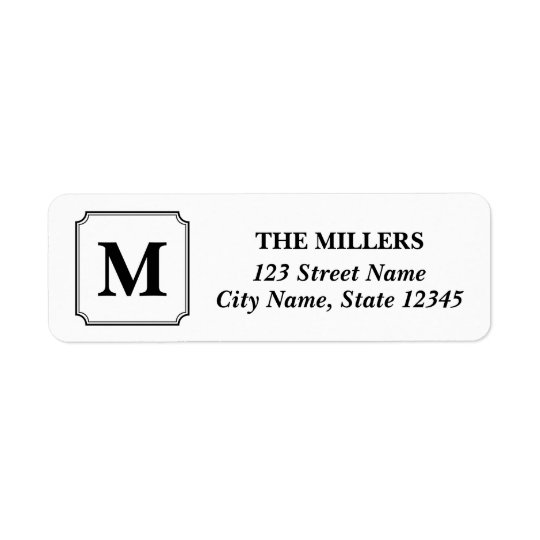 Editable Farbmonogramm-moderne klassische Adresse