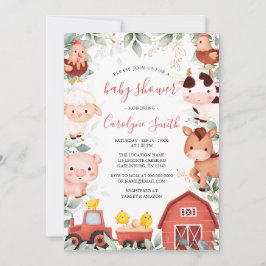 EDITABLE Farm Baby Shower Einladung
