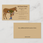 Editable Farrier Blacksmith Business Card Visitenkarte (Vorne/Hinten)