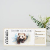 Editable Ferret Geschenkgutschein Einladung (Stehend Vorderseite)