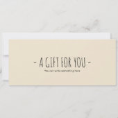 Editable Ferret Geschenkgutschein Einladung (Rückseite)