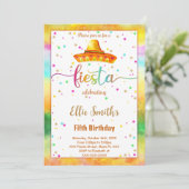 Editable Fiesta Birthday Einladung (Stehend Vorderseite)