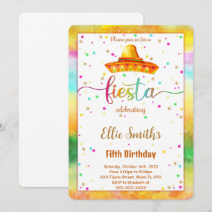 Editable Fiesta Birthday Einladung