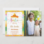 Editable Fiesta Birthday Foto Einladung (Vorderseite)