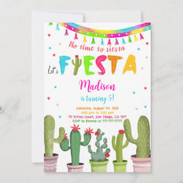 Editable Fiesta Birthday Party Einladung