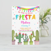Editable Fiesta Birthday Party Einladung (Stehend Vorderseite)
