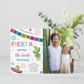 Editable Fiesta Foto Einladung (Stehend Vorderseite)