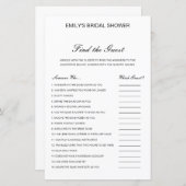 Editable Find the Guest Brautparty Game (Vorne/Hinten)
