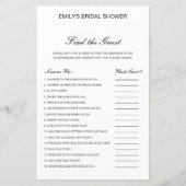 Editable Find the Guest Brautparty Game (Vorderseite)