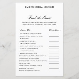 Editable Find the Guest Brautparty Game