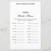 Editable finish Bride and Groom's Phrase Bridal (Vorderseite)