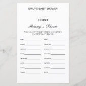 Editable Finish Mommy's Phrase Baby Shower (Vorderseite)