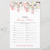 Editable Finish Mommy's Phrase Baby Shower (Vorderseite)