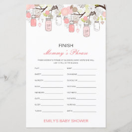 Editable Finish Mommy's Phrase Baby Shower