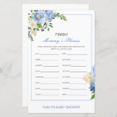 Editable Finish Mommy's Phrase Baby Shower (Vorne/Hinten)