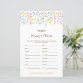 Editable Finish Mommy's Phrase Baby Shower (Stehend Vorderseite)