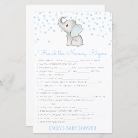 Editable Finish the Nursery Rhyme with Answer (Vorne/Hinten)