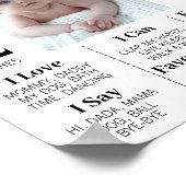 EDITABLE First Birday One Year Foto Baby Board Poster (Ecke)